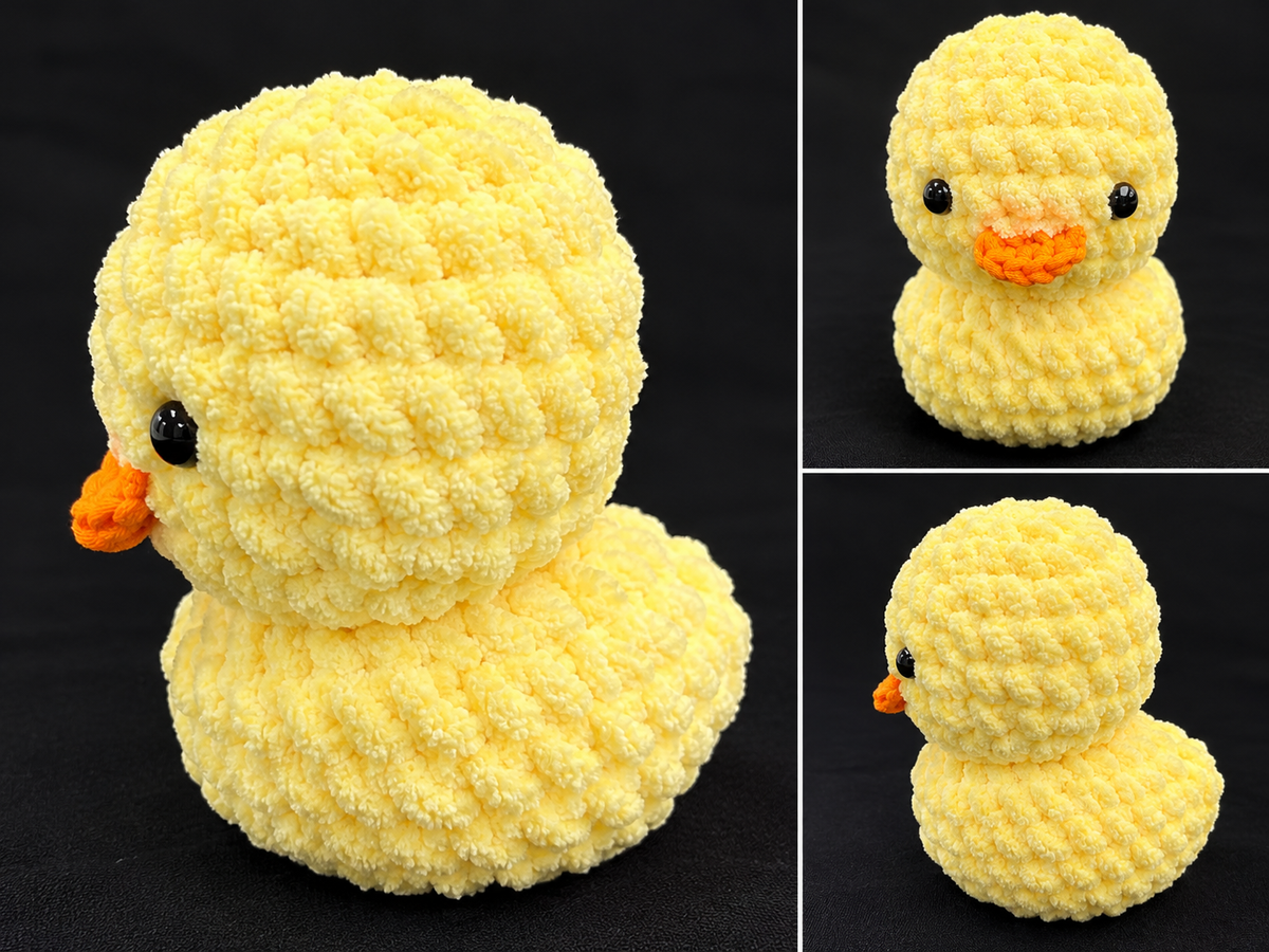 Crocheted rubber duck